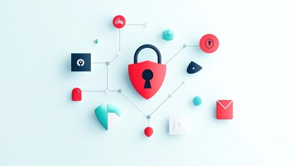 A graphic representation of a security framework with defined policies, procedures, and controls, showcasing security governance.