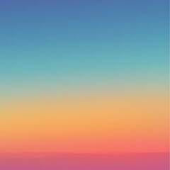 Obraz premium A serene gradient sky transitioning from blue to warm hues at sunset.