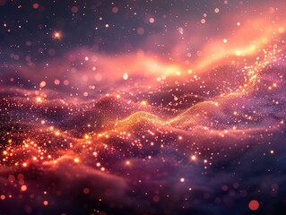 Cosmic Glitter: A Dreamy Abstract Space Background