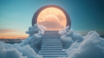 A surreal, celestial portal, leading to a hidden world where two planets coexist in a paradoxical harmony, a testament to the universe capacity for both beauty and contradiction.