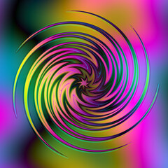 Fototapeta premium Abstract fractal explosion of spectral colors in motion, creativity and imagination.