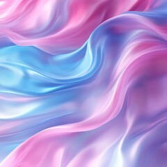 Fototapeta premium A smooth, flowing fabric design in pink and blue hues, evoking a sense of softness and elegance.