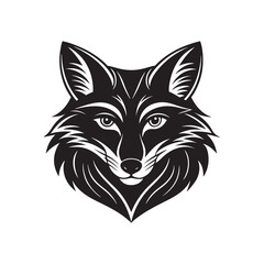 wolf head silhouette vector, black and white silhouette, vector and illustration