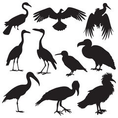 Bird Silhouette Images, Bird Silhouettes stock illustrations