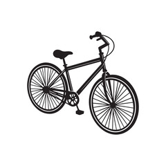 Fototapeta premium bicycle silhouette vector, black and white silhouette, vector and illustration