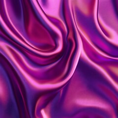 Obraz premium A close-up view of flowing purple satin fabric, showcasing its smooth texture and vibrant color.