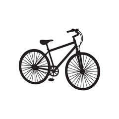 Fototapeta premium bicycle silhouette vector, black and white silhouette, vector and illustration