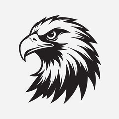 Fototapeta premium Eagle head silhouette logo iconic 