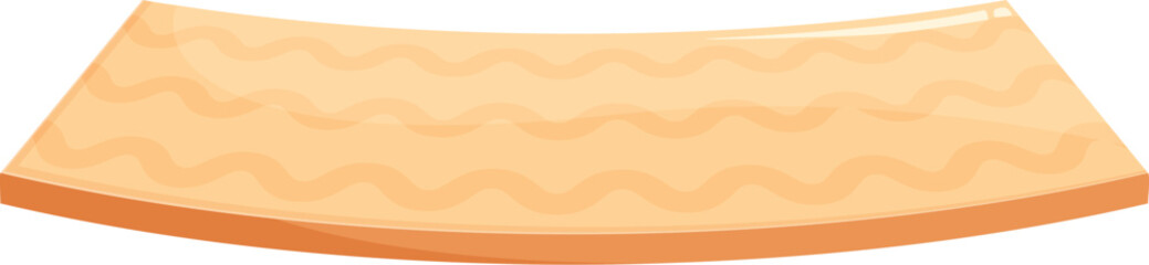 Empty wooden shelf with a curved shape is great for presenting products