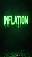 Fototapeta premium A striking green neon sign displaying the word 