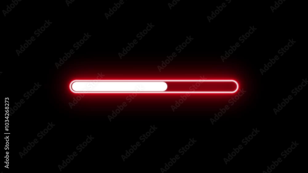 Poster loading progress bar, downloading bar, progressing bar icon animation. status bar, processing from 0