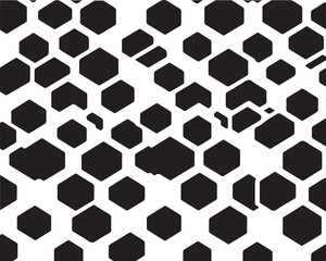 Honeycomb seamless pattern silhouette graphic vector