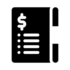 Receipt glyph icon