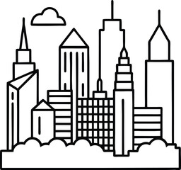 silhouette of a city