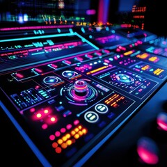 Obraz premium Industrial AIdriven control center blueprint, advanced design with holographic interfaces, AI technology, industrial automation