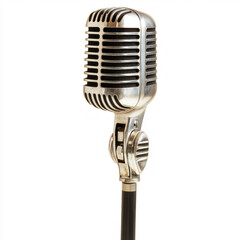 Fototapeta premium Old Microphone Isolated On White Background