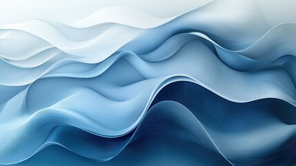 Fototapeta premium Abstract blue and white waves.