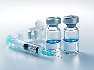 Medical healthcare vaccine bottles background