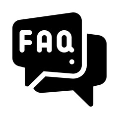 FAQ glyph icon