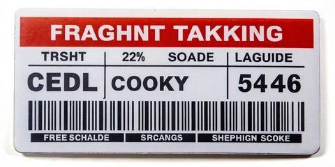 Barcode Label with White Background