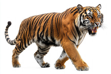 Obraz premium Tiger On White Background