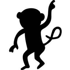 Monkey icon design silhouette 