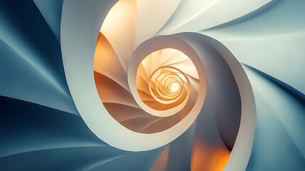 Spiral shapes that evoke a sense of infinite movement and continuous flow