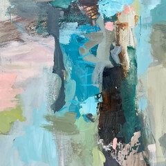 Oil painting on canvas. Color texture. Fragment of artwork. Spots of paint. Brushstrokes of paint. Modern art. acrylic