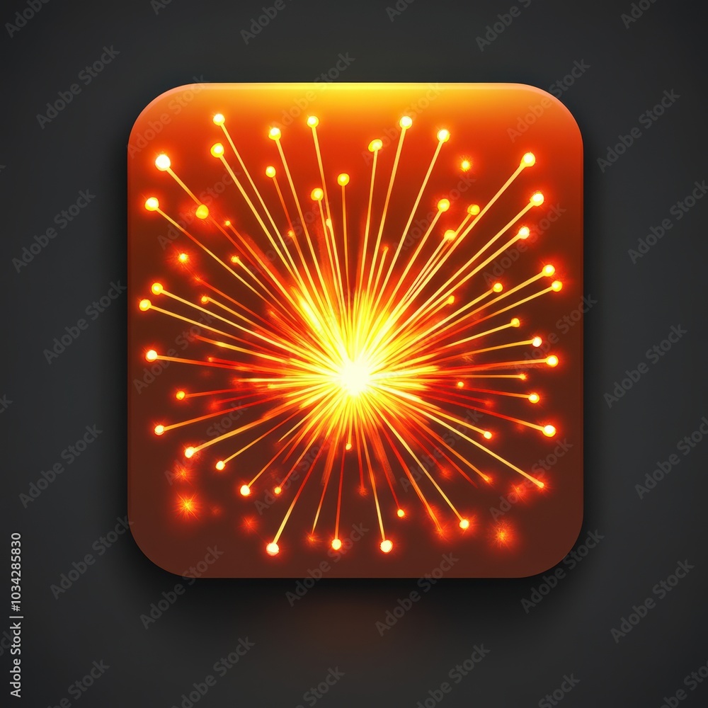 Wall mural vibrant burst of light with glowing particles, perfect for backgrounds or design projects. 3d model 