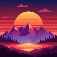 Gardinen sunset in mountains © Mahmud