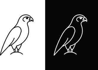 Eagle falcon bird logo vector icon illustration on white background.