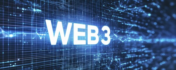 WEB3 written on a blue grid.