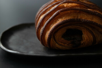 Dessert Concept, Traditional French Bread, Croissant aux Chocolate