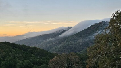 sunrise over the mountains