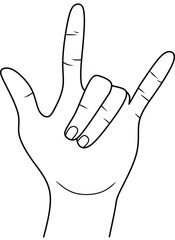 Obraz premium sign with hand
