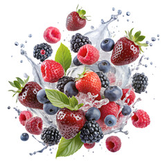 berries on white background