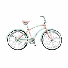 Fototapeta premium Vintage Watercolor Bicycle Illustration Isolated Design