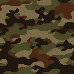 green brown camouflage military pattern, trendy vector illustration, urban print design