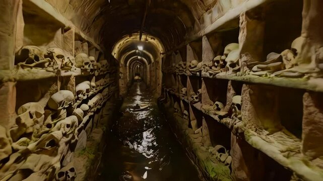 Spooky Tunnel of Skulls & Bones