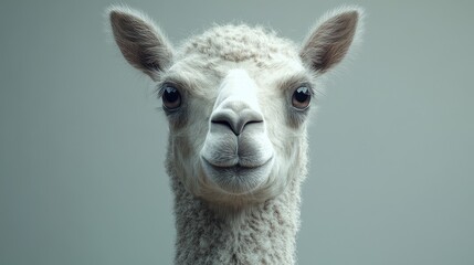 Obraz premium A white camel with a big nose and a big smile