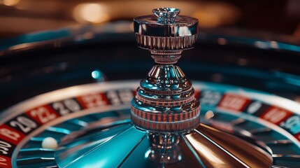 Artistic composition of a roulette ball about to settle, evoking the tension and anticipation in casino gaming.
