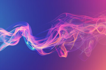 Swirling streams of vibrant colors dance against a soft gradient backdrop, creating an enchanting display of light and motion that captivates the viewer