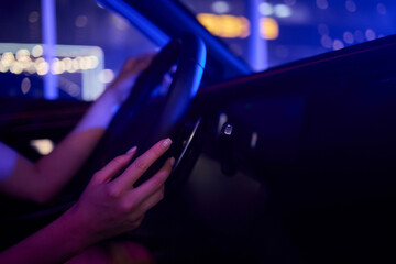 To start a car, the engine is initiated by turning a key in the ignition switch with the hand