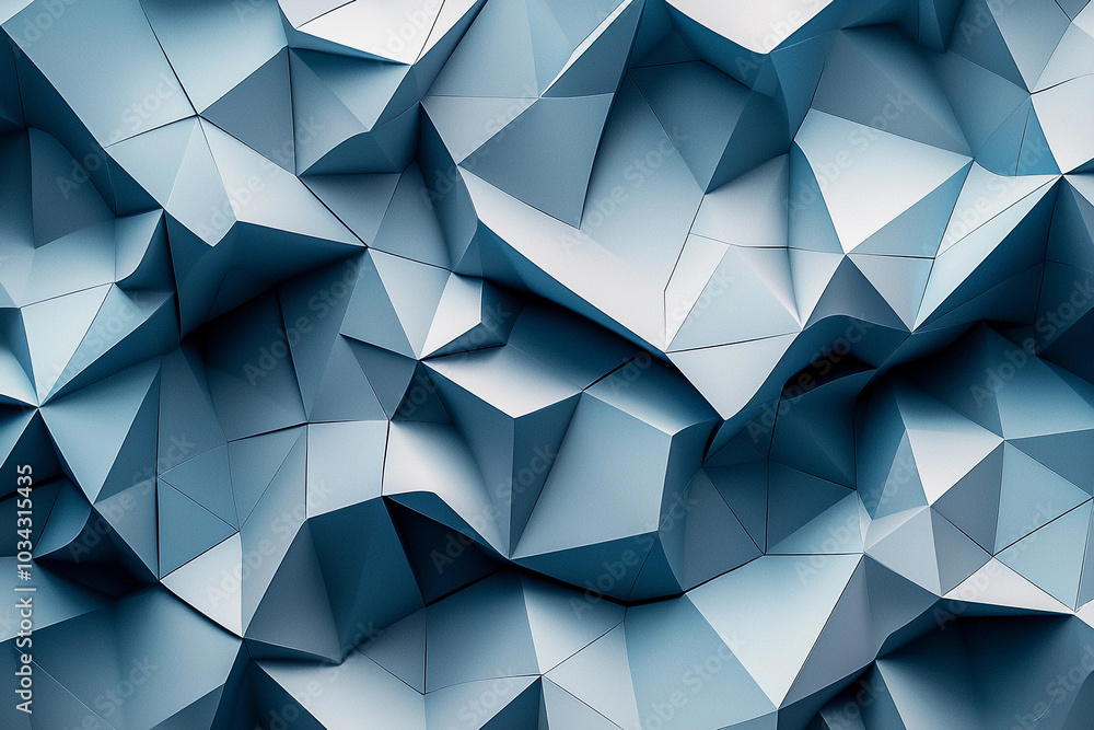 Aufkleber textured abstract design with blue geometric shapes in dynamic form