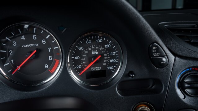 Fototapeta Tach and speedometer