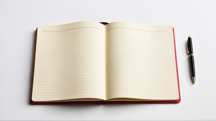 Open Notepad and Pen on a Clean Desk