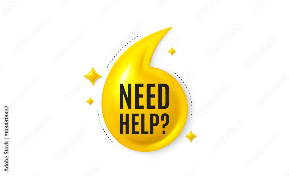 Poster offer 3d quotation banner. need help tag. support service sign. faq information symbol. need help qu