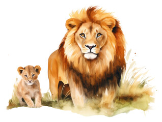Fototapeta premium PNG Wildlife mammal animal lion.