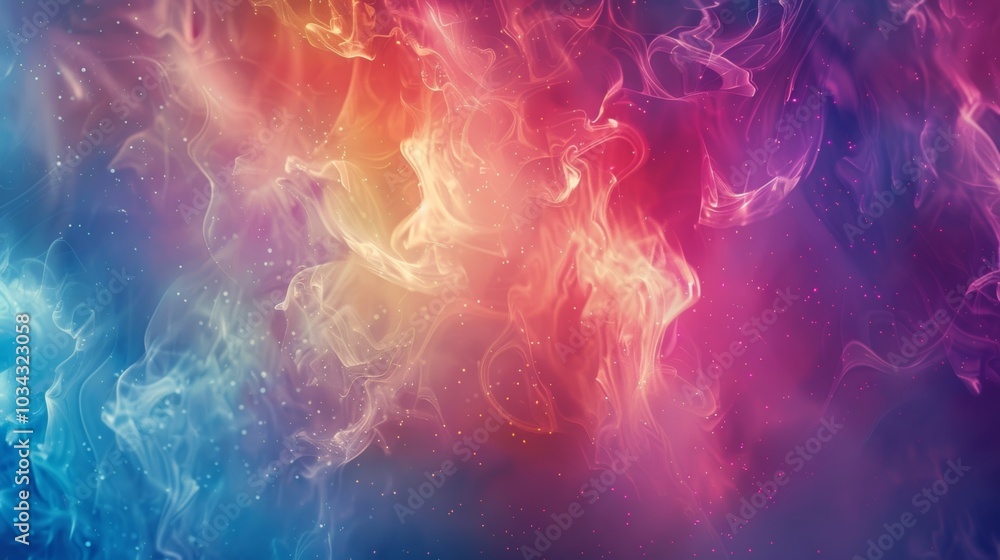 Aufkleber a surreal design with a hazy almost dreamlike quality incorporating abstract shapes and soft gradien