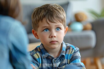 Autistic Child Engaged in Therapy Session